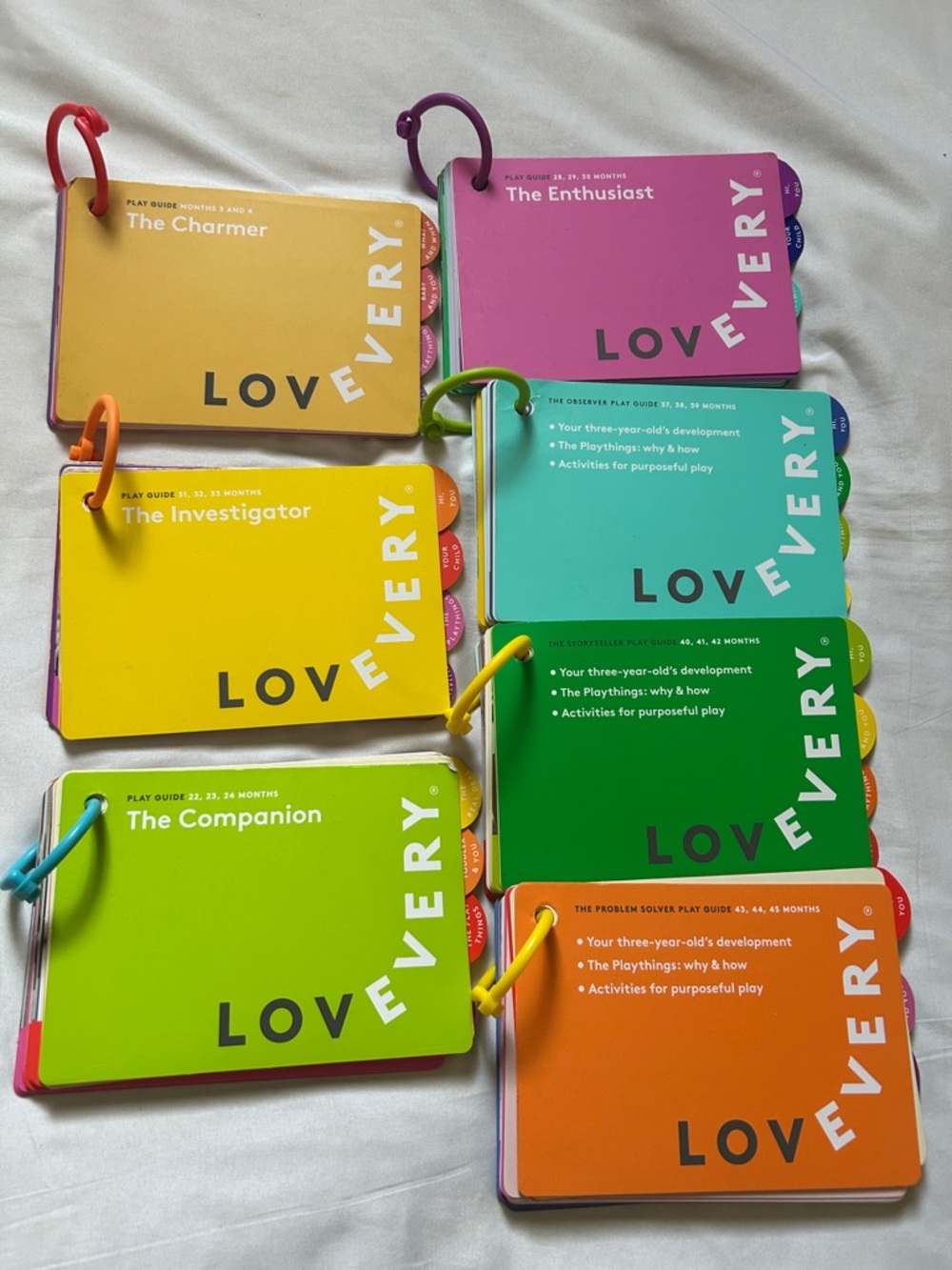7 Lovevery play guide lot